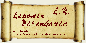 Lepomir Milenković vizit kartica